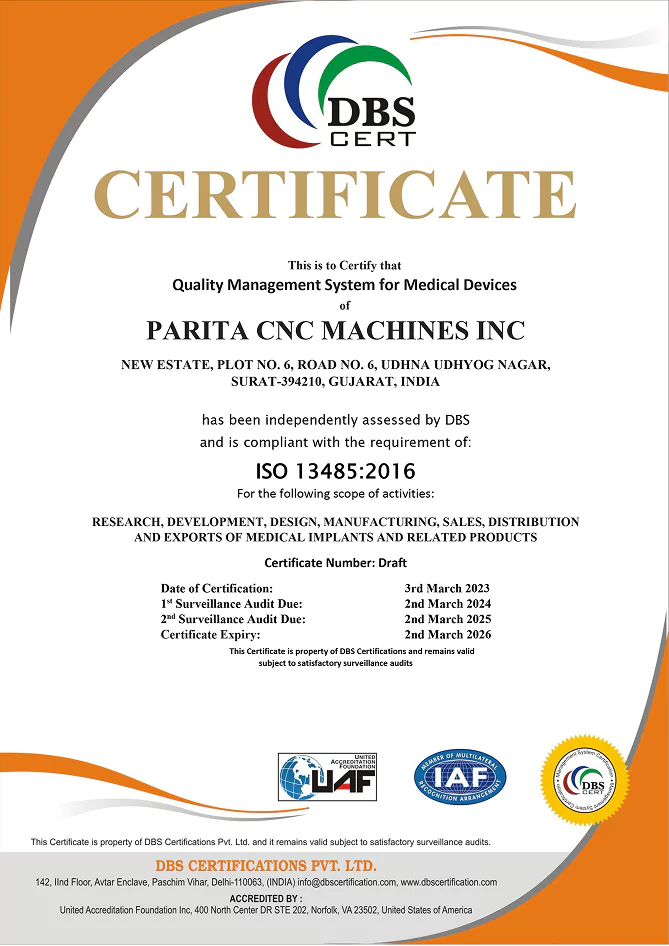 Engineer measuring part using CMM