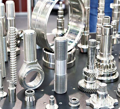 CNC machine cutting metal